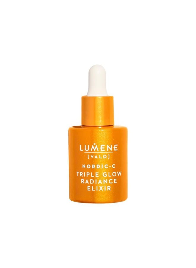 Lumene Nordic-C [Valo] Triple Glow Radiance Elixir - Hydrating, Anti-Aging Vitamin C Serum for Enhanced Skin Glow - Ferulic Acid & Vitamin Face Serum (1 Fl Oz.) - Image 1