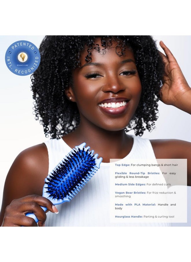 Bounce Curl - Bounce Curl Volume EdgeLift Brush, 5-in-1 Tool for Volumized Waves, Curls & Coils - Blue - Image 1