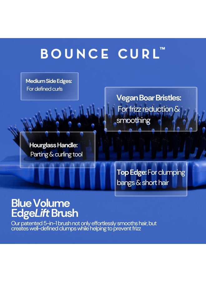 Bounce Curl - Bounce Curl Volume EdgeLift Brush, 5-in-1 Tool for Volumized Waves, Curls & Coils - Blue - Image 1