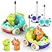 AEROQUEST Remote Control Car for Toddlers Toddler Toys for 18Months RC Cars with LED Lights Music Dinosaur Toy for Kids 2 3 4 5 Years Old Birthday Gifts for 3 Year Old Girls Boys 2 Pack - Image 2