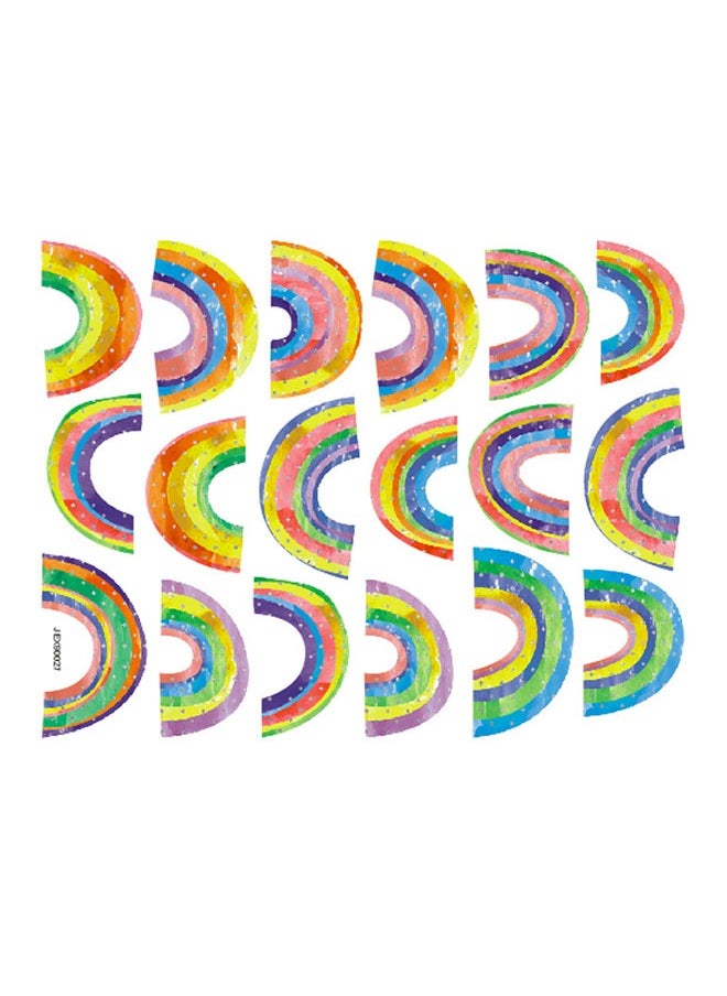 Generic - Boho Rainbow Window Clings Stickers Watercolor Rainbow Heart Sun Star Double-Sided Window Stickers Decorative Window Decals for Nursery School Classroom Home Glass Blackboard Decor - Image 1