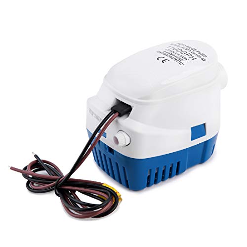 Dontmiss Automatic Submersible Small Boat Bilge Pump 12v Non-polar 1100gph Auto with Float Switch bilge pump for boat(Outlet Diameter：1 1/8") - Image 1