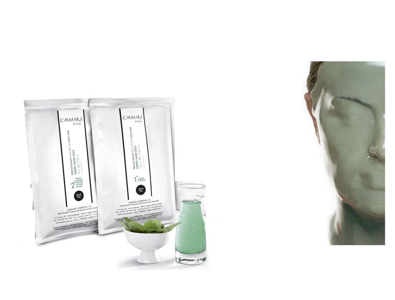 CASMARA أقنعة الوجه القابلة للإزالة من الطحالب بجودة ممتازة من كاسمارا 426 أونصة جل 338 أونصة مسحوق 088 أونصة أخضر