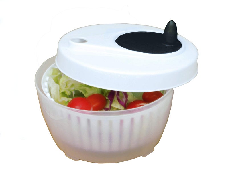 Cook Pro ExcelSteel Functional Fruits Vegetables Mini Salad Spinner 14 Qt White 