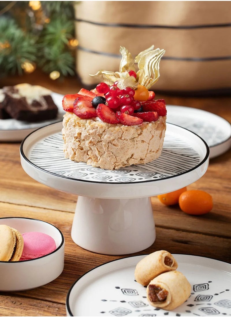 Kitchen Life طقم إفطار إتنيك مكون من ١١ قطعة يكفي لـ ٦ أشخاص مع حامل، متعدد الألوان، ١٩/١٠.٥/١٩ سم  - Image 2