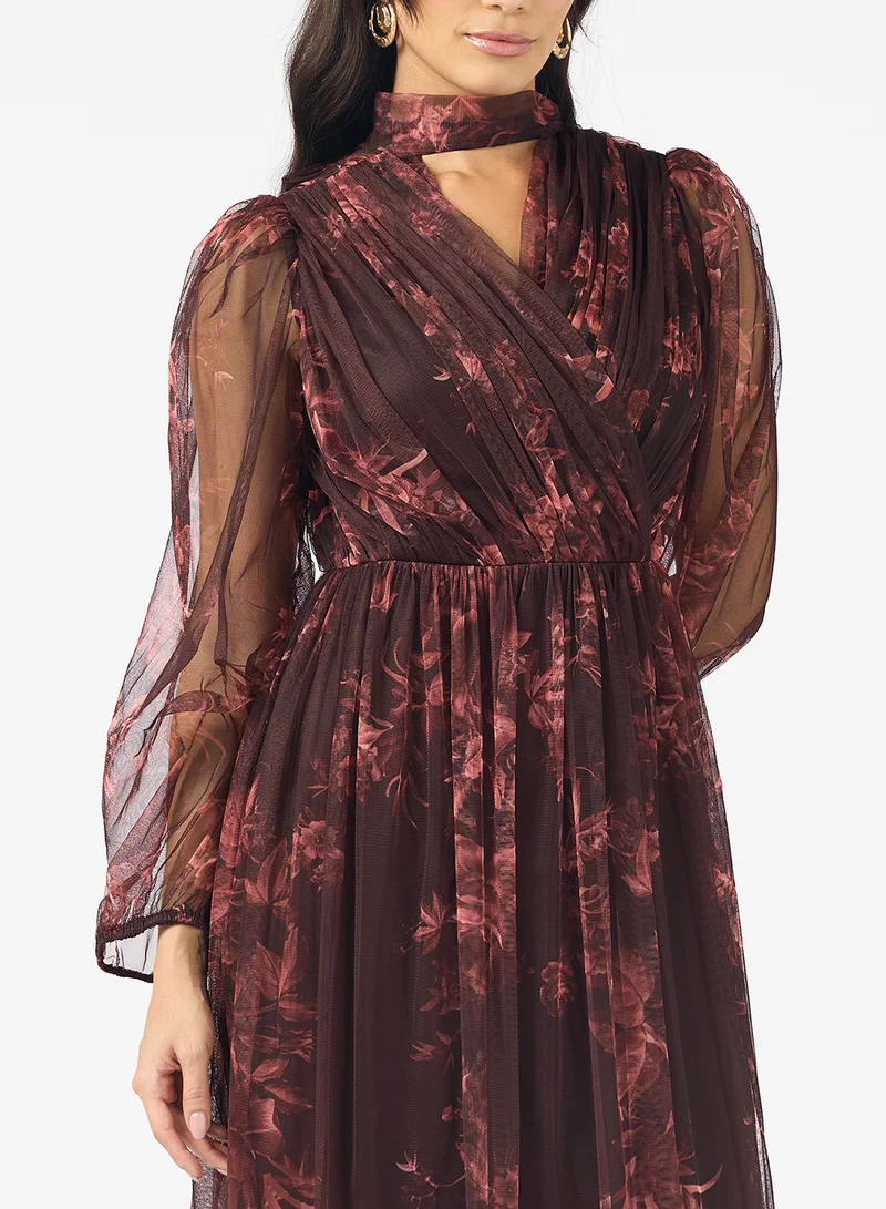 ليس اند بيدز Louisa Mesh Detail Tiered Maxi Dress