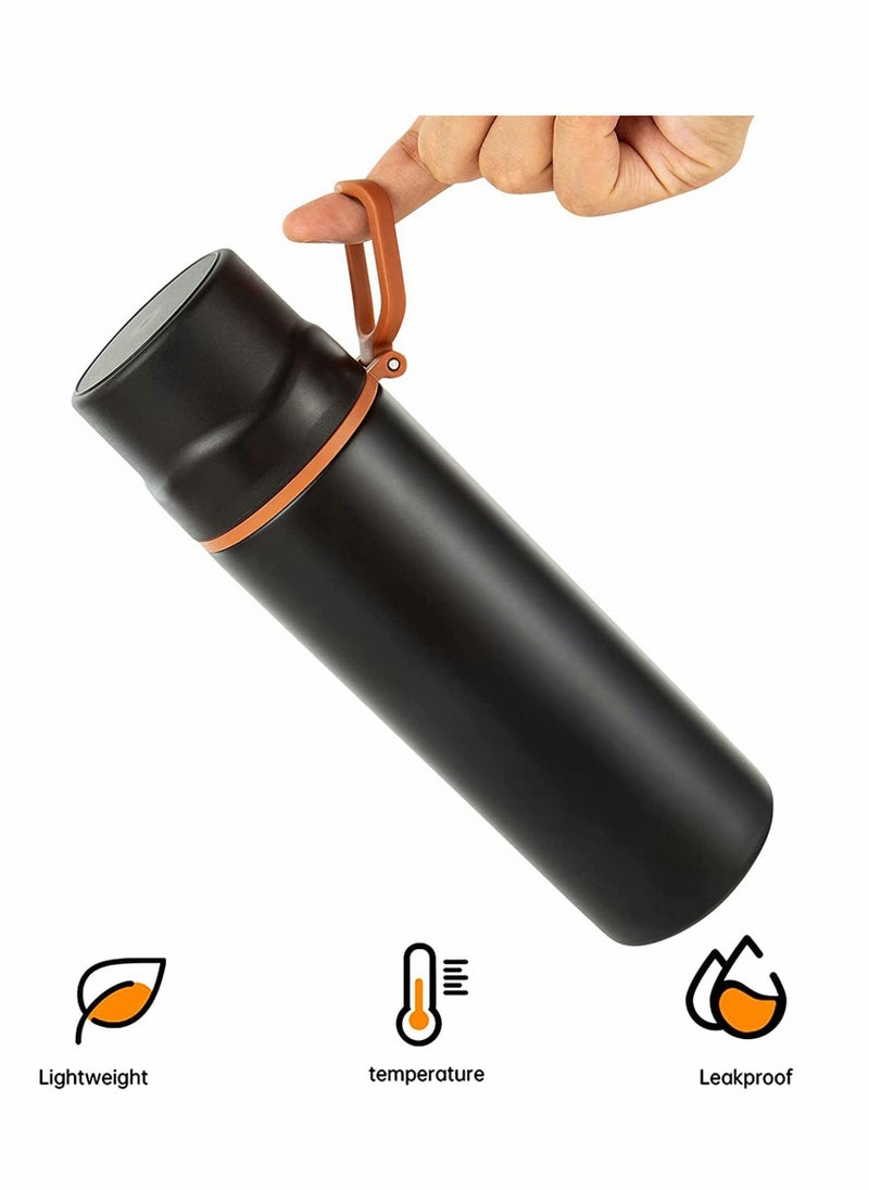 KASTWAVE - 450ml Insulated Water Bottle Stainless Steel Vacuum Coffee Cup with Handle, Flask Double Walled Sport Travel Mug with Leakproof Lid, Keep Hot & Cold 12 Hours BPA Free, 15oz - Image 1