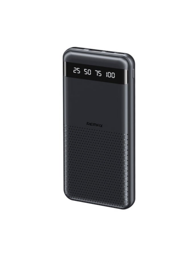 ريماكس باور بانك RPP-10 سلسلة هينتوم، 10000 مللي أمبير/ساعة، باور بانك مع شحن سريع 2.4 أمبير، شاشة عرض LED للطاقة، مدخل مزدوج ومخرج ثلاثي، تصميم خفيف الوزن وصغير الحجم، بطارية بوليمر عالية الجودة - أسود - Image 1