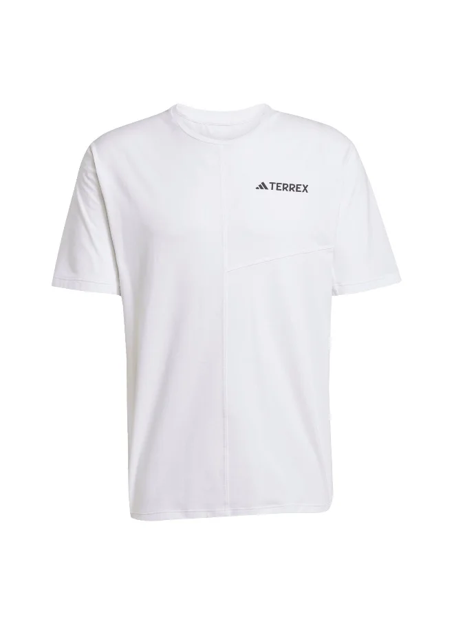 اديداس Adidas Mt Tee White Hiking T-Shirts For Men XS