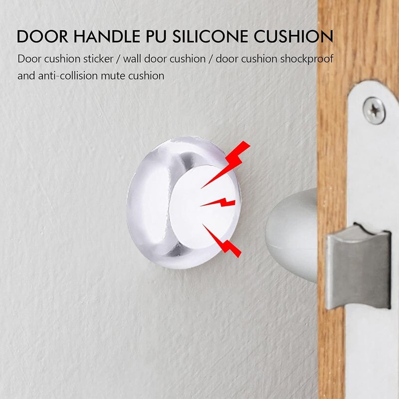 7 Seas 7Seas Door Knob Wall Protector 6Pack Transparent Silicone Bumper SelfAdhesive Reusable Door Stopper Pads for Walls Headboards Refrigerator Doors Cabinets Soft Rubber Shock Absorbing Shield - Image 5