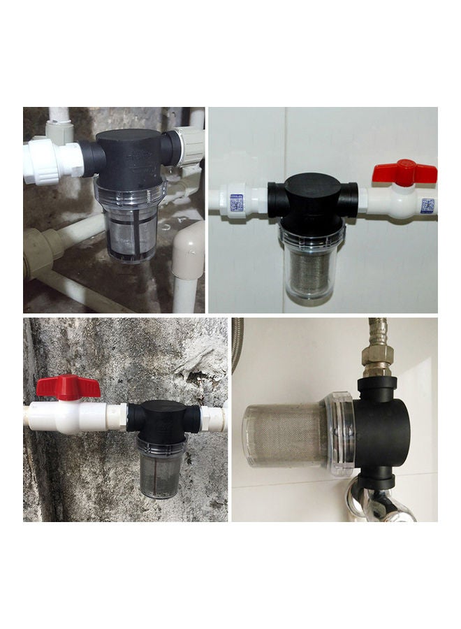 NIBEMINENT Irrigation Pipe Filter Pump Purification Tool Clear/Black - Image 5