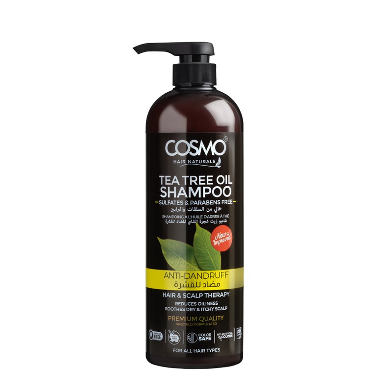 COSMO Hair Naturals Tea Tree All Hair Shampoo 1000ml, Anti Dandruff, Reduce Hair Fall, Hair & Scalp Therapy - Image 1