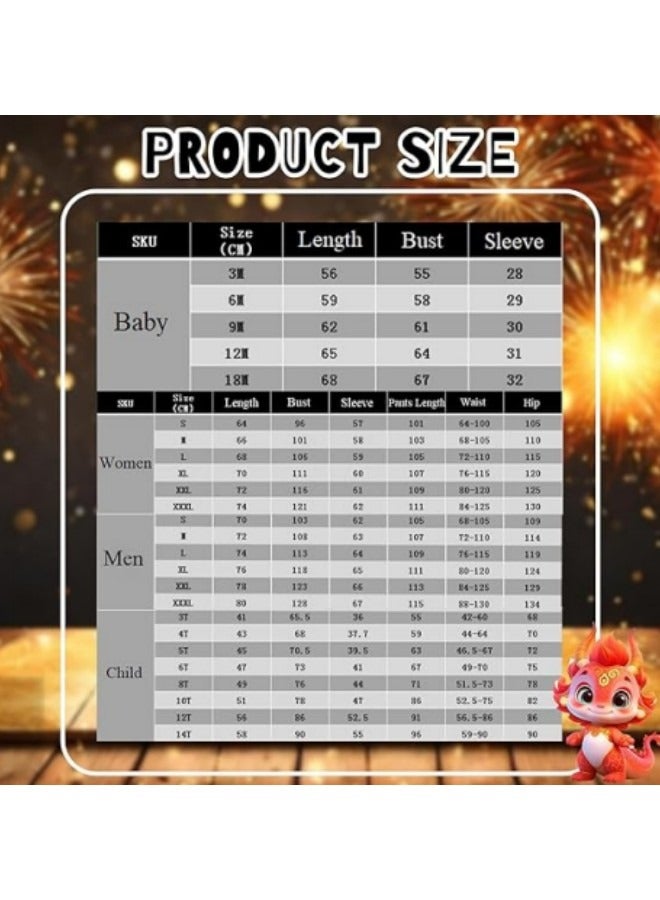 GGEROU بدلات بيجاما عائلية متطابقة بدلات بيجاما متطابقة للبالغين والأطفال والأزواج والأطفال في العطلات مهرجان ملابس نوم بأكمام طويلة مجموعات استرخاء للعطلات - Image 3