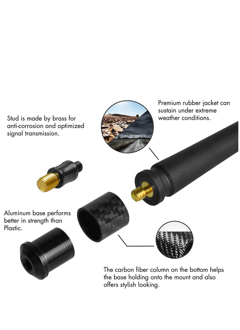 Excefore - Antenna Compatible with Jeep Wrangler JK JKU JL JLU Rubicon Sahara 2007-2022 | 13 inches Flexible Rubber Antenna Replacement Designed for Optimized FM/AM Reception - Image 1