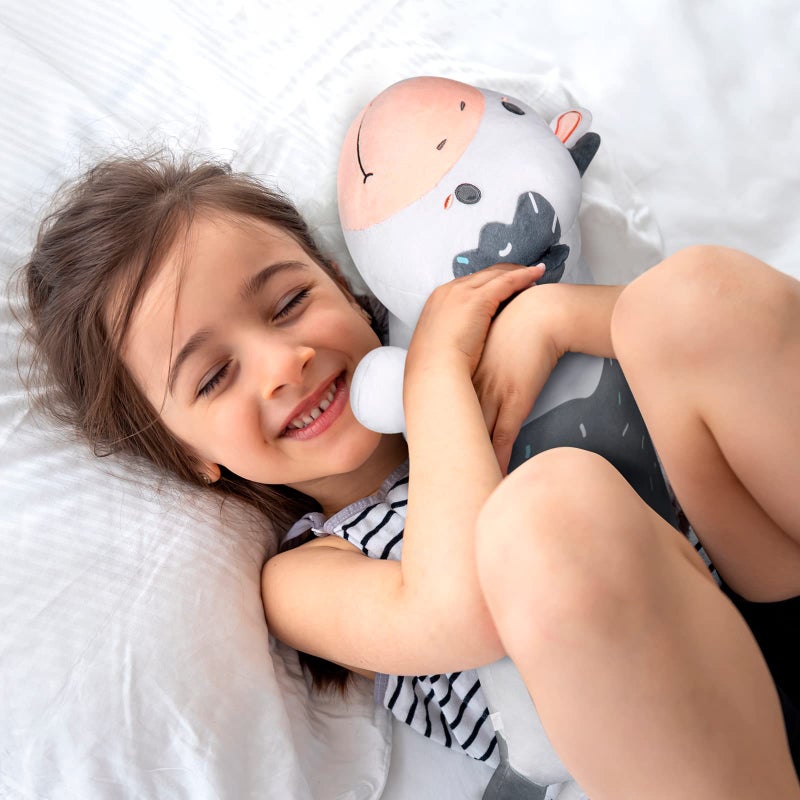 mewaii البقرة أفخم وسادة الجسم 25 "" kawaii حليب البقر الحيوانات المحشوة اسفنجي لطيف طويل Plushies احتضان وسادة للأطفال هدايا عيد ميلاد للنساء الفتيات والذكور - Image 2