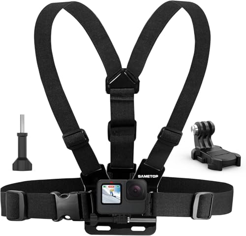 Sametop Chest Mount Strap Harness Chesty Body Mount Compatible with GoPro Hero 13, 12, 11, 10, 9, 8, 7, 6, 5, 4, Session, 3+, 3, 2, 1, Max, Hero (2018), AKASO, DJI Osmo Action Cameras - Image 1