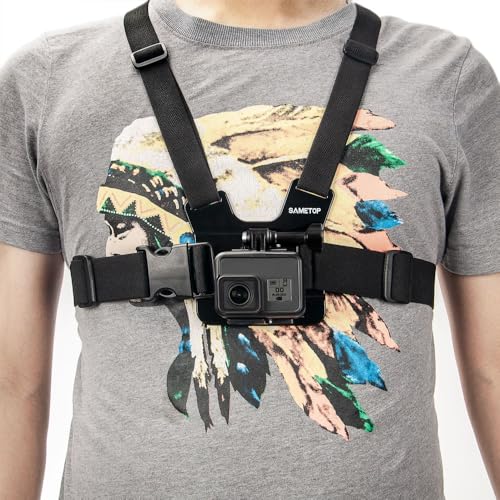 Sametop Chest Mount Strap Harness Chesty Body Mount Compatible with GoPro Hero 13, 12, 11, 10, 9, 8, 7, 6, 5, 4, Session, 3+, 3, 2, 1, Max, Hero (2018), AKASO, DJI Osmo Action Cameras - Image 4