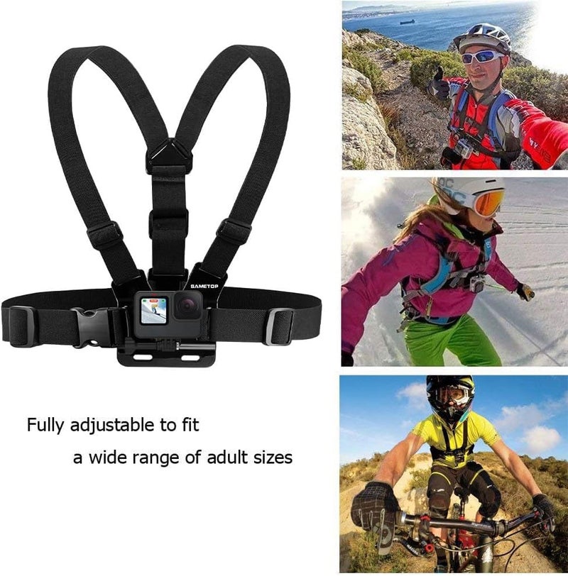 Sametop Chest Mount Strap Harness Chesty Body Mount Compatible with GoPro Hero 13, 12, 11, 10, 9, 8, 7, 6, 5, 4, Session, 3+, 3, 2, 1, Max, Hero (2018), AKASO, DJI Osmo Action Cameras - Image 5