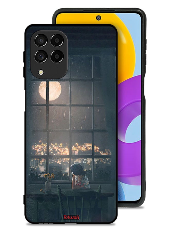 Tolwak Samsung Galaxy M53 Protective Case Cover Looking At Moon Art - Image 1