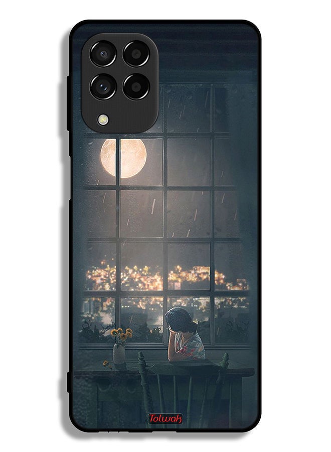 Tolwak Samsung Galaxy M53 Protective Case Cover Looking At Moon Art - Image 2