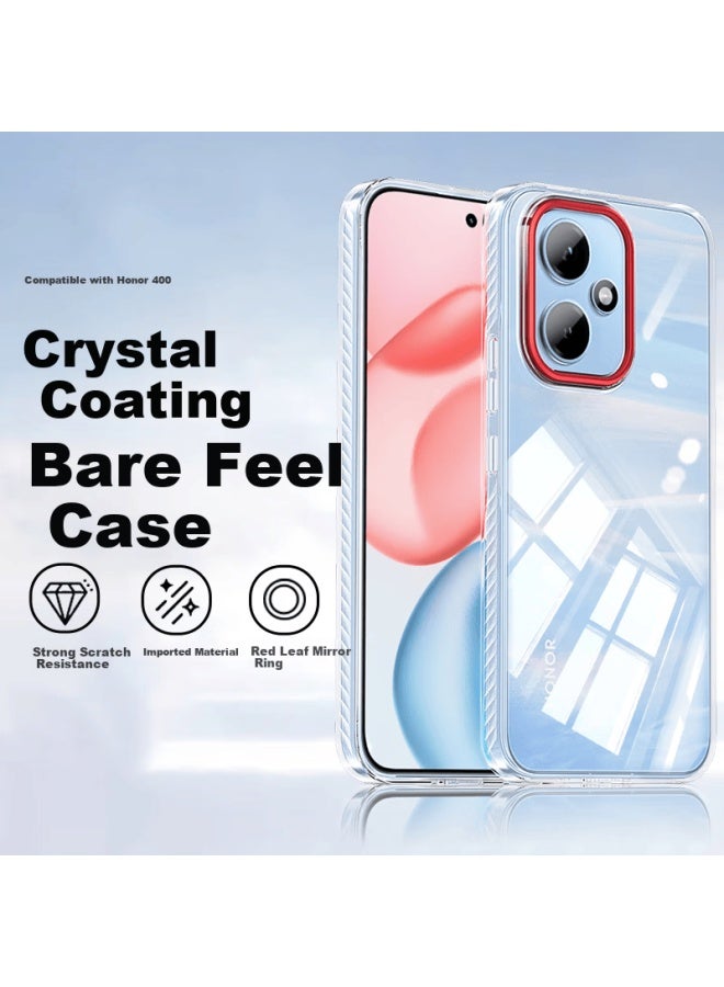 Purecolor Full-coverage Slim Transparent Protective Case For Honor 400, Shockproof Lens Protection, Uni