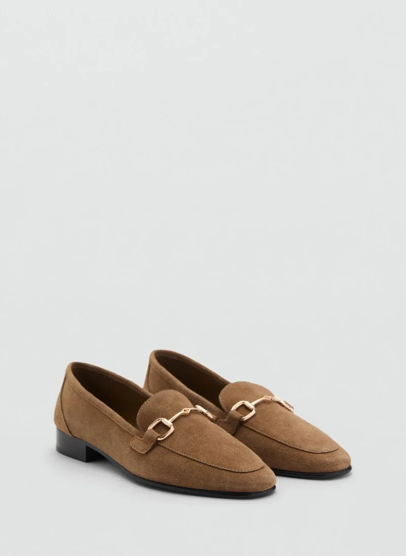 مانجو Suede moccasins with buckle