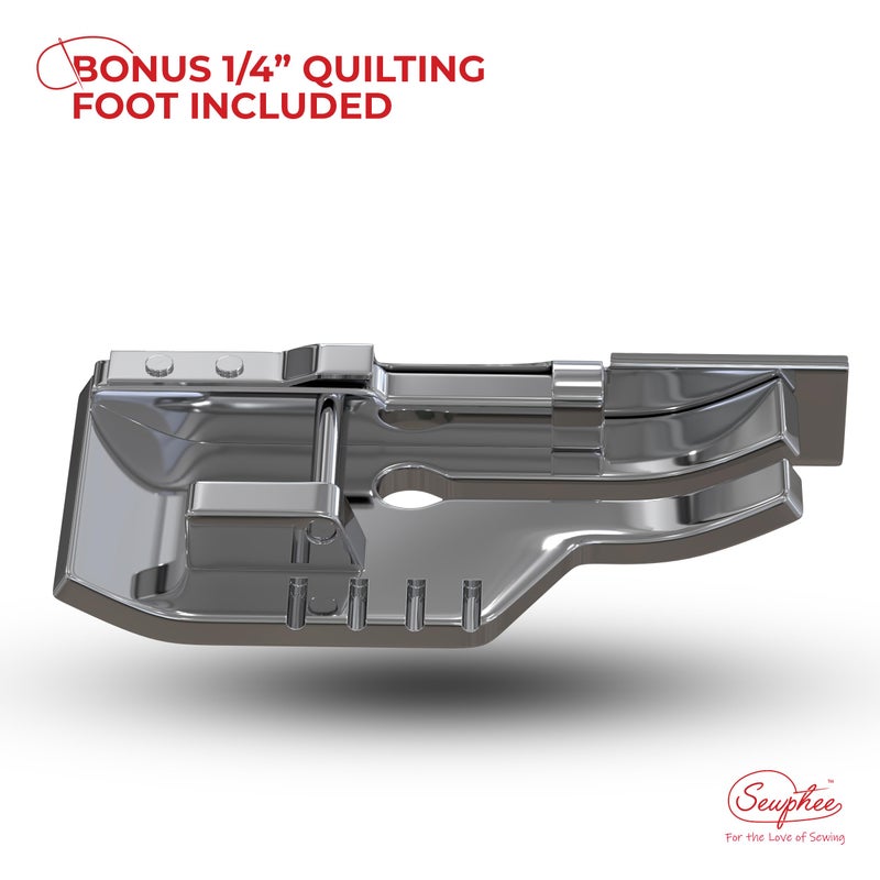 Sewphee 2024 Upgraded Open Toe Walking Foot W/Guide Plus Bonus 1/4" Quilting Foot - Fits Brother, Singer Sewing Machines - Image 2