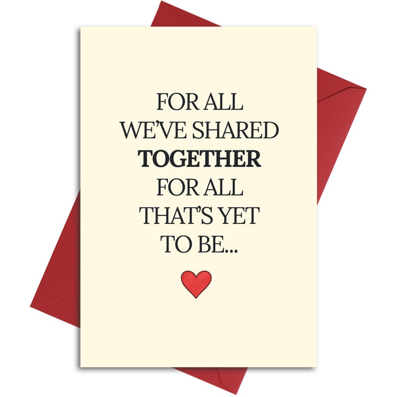 Cheerin Romantic Love Card with Envelope - Anniversary Card for Him and Her - Sweetest Day Cards for Husband, Wife, Girlfriend, Boyfriend and Fiance - Happy Birthday Gift 5x7 Inch - Image 1