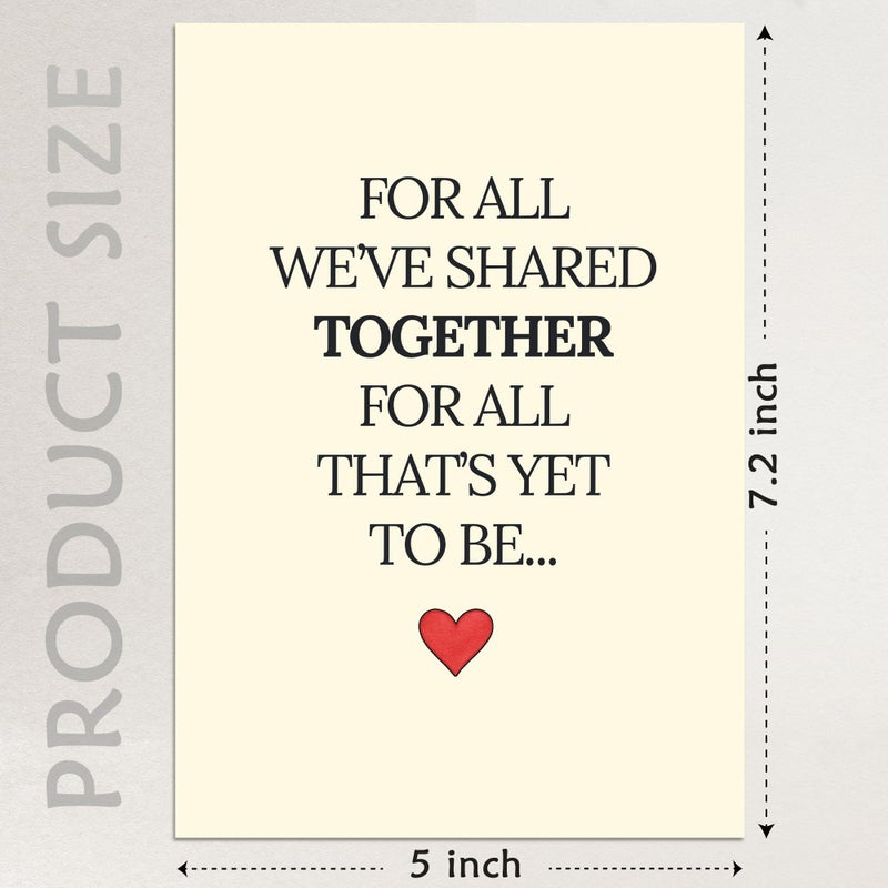Cheerin Romantic Love Card with Envelope - Anniversary Card for Him and Her - Sweetest Day Cards for Husband, Wife, Girlfriend, Boyfriend and Fiance - Happy Birthday Gift 5x7 Inch - Image 3