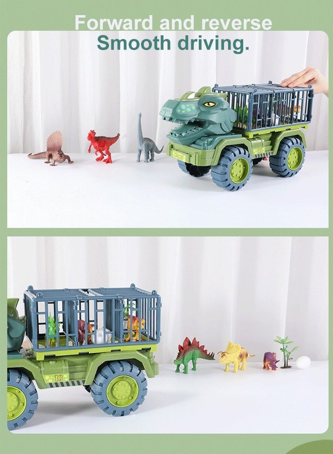 XNC Dinosaur Cars Truck Toys for Kids with 15 Dinosaur Figures, 1 Tree 1 Egg, Jurassic Play Set for Boys and Girls Birthday Gift,Dinosaur Transport Car Carrier Truck Toddler Toy - Image 4