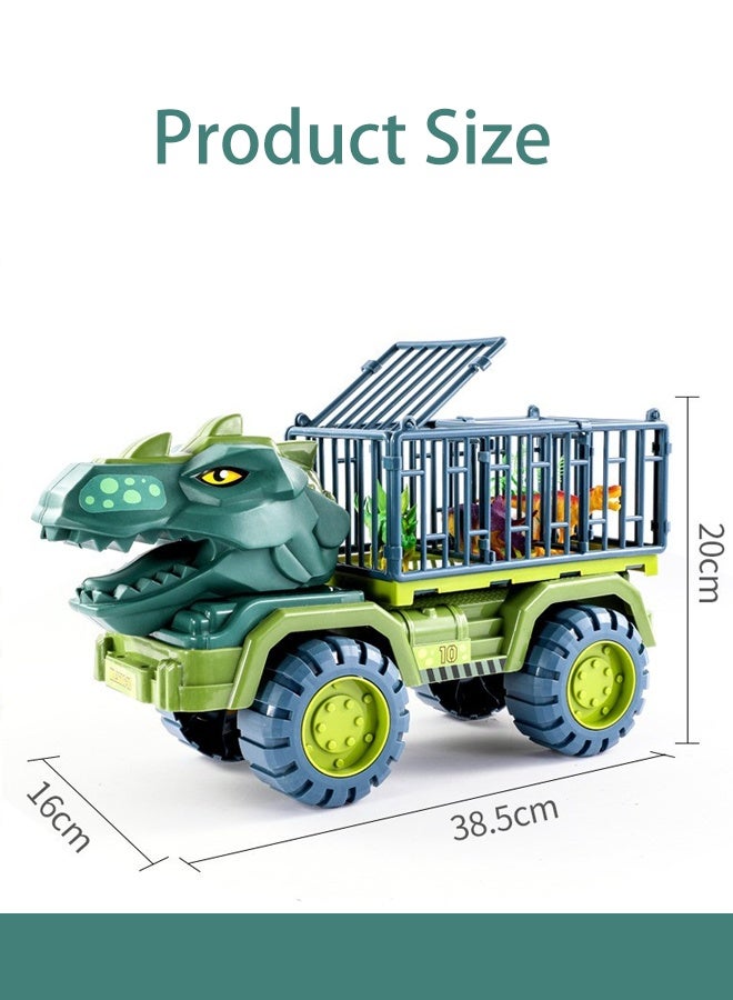 XNC Dinosaur Cars Truck Toys for Kids with 15 Dinosaur Figures, 1 Tree 1 Egg, Jurassic Play Set for Boys and Girls Birthday Gift,Dinosaur Transport Car Carrier Truck Toddler Toy - Image 2