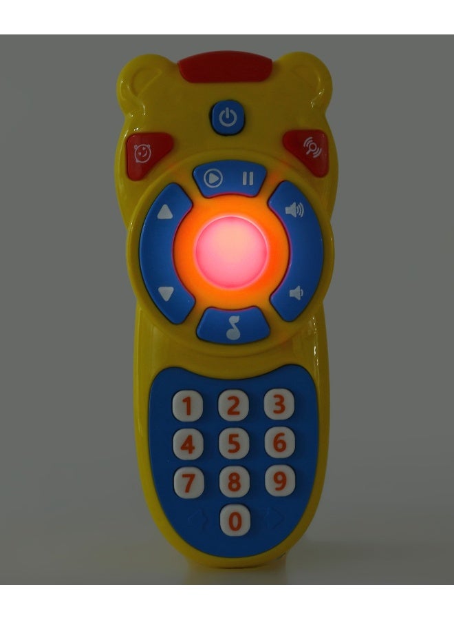 PlayNation Play Nation Musical TV Remote Control Toy, Light Up the Fun, Play & Pause Magic, Musical Adventure, 18 Months+, 7.5 x 3.5 x 17 cm - Yellow - Image 2