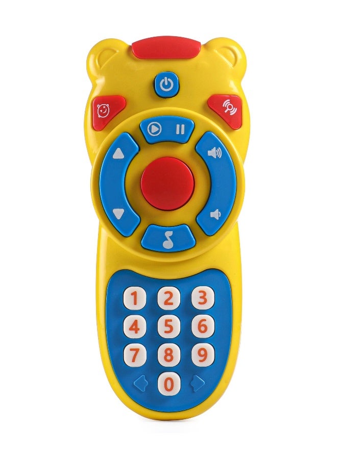 PlayNation Play Nation Musical TV Remote Control Toy, Light Up the Fun, Play & Pause Magic, Musical Adventure, 18 Months+, 7.5 x 3.5 x 17 cm - Yellow - Image 1