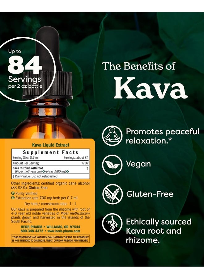 HERB PHARM - Rhizome With Root Kava Liquid Extract For The Nervous System  - Image 2