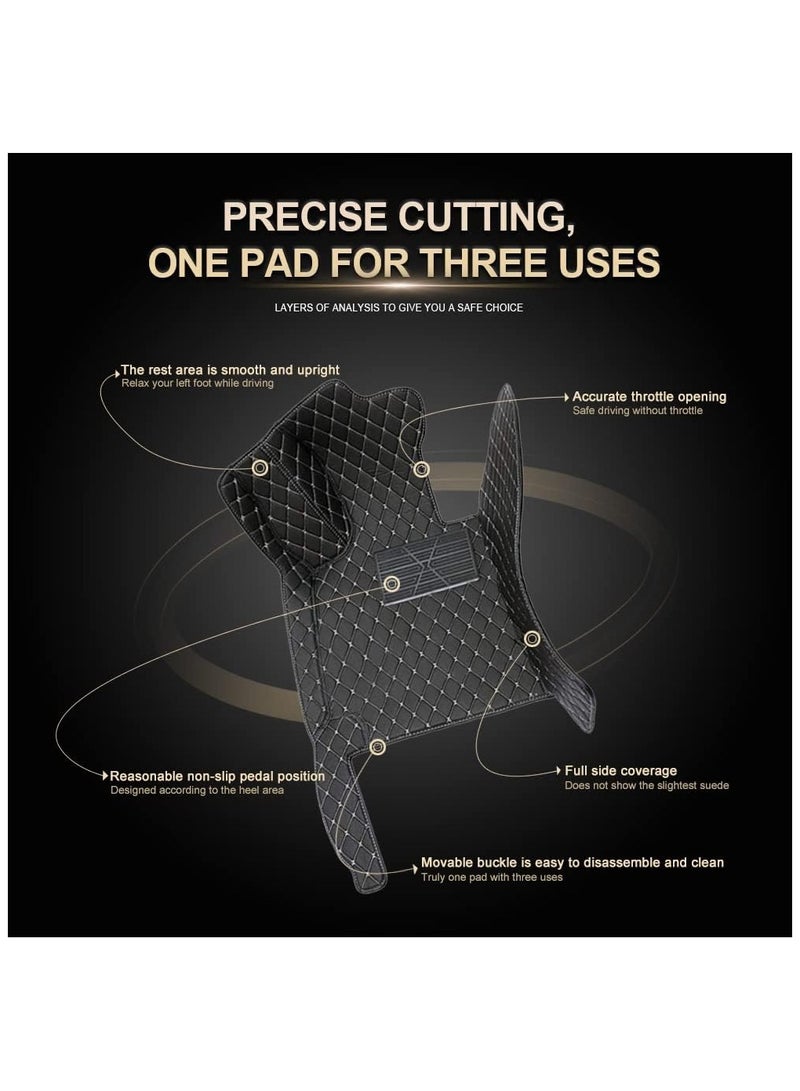 وينكا سجادات أرضية السيارة متوافقة مع Nissan Kicks 2017- 2023 سجادة أرضية من الجلد PVC غير قابلة للانزلاق، لون الطقس متاح (بيج) - Image 3