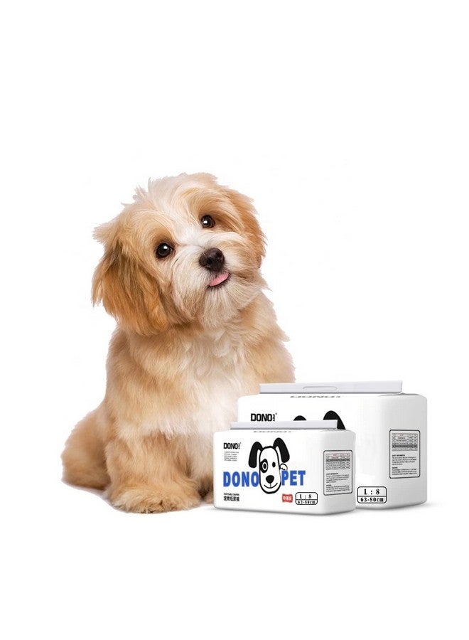 Dono Pet Male Marking Urinary Incontinence Excitable Urination Male Dog Diaper Dono Disposable Male Wraps Dog Diapers Super Absorbent Soft Wraps Leak-Proof Fit,Waist-63cm-80cm(L,8 Pcs) - Image 1