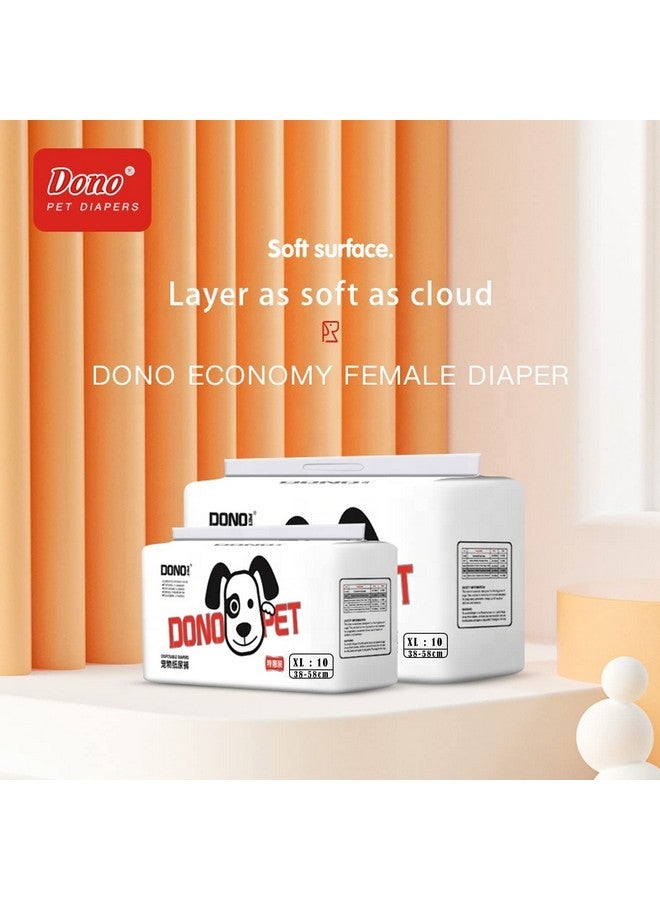 Dono Pet Male Marking Urinary Incontinence Excitable Urination Male Dog Diaper Dono Disposable Male Wraps Dog Diapers Super Absorbent Soft Wraps Leak-Proof Fit,Waist-63cm-80cm(L,8 Pcs) - Image 5