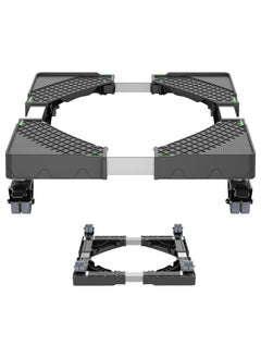 HEROCKX Adjustable Moving Washing Machine And Refrigerator Stand Black/Silver 40.0cm  - Image 1