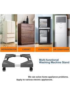 HEROCKX Adjustable Moving Washing Machine And Refrigerator Stand Black/Silver 40.0cm  - Image 4