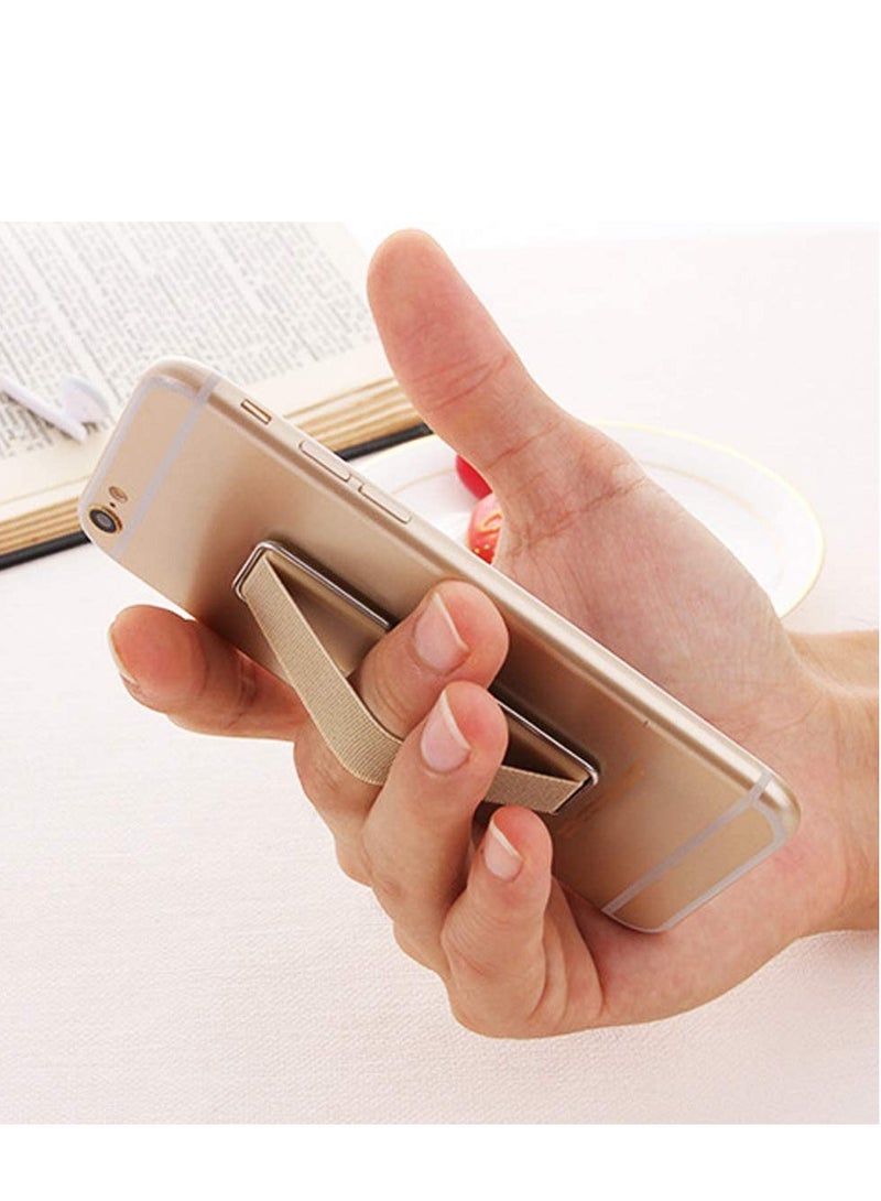 VIUAUAX 3 قطع حزام هاتف، حزام إصبع الهاتف، حامل إصبع الهاتف الخلفي مع حامل إصبع مرن عالمي للهاتف (أسود فضي وردي ذهبي) - Image 4