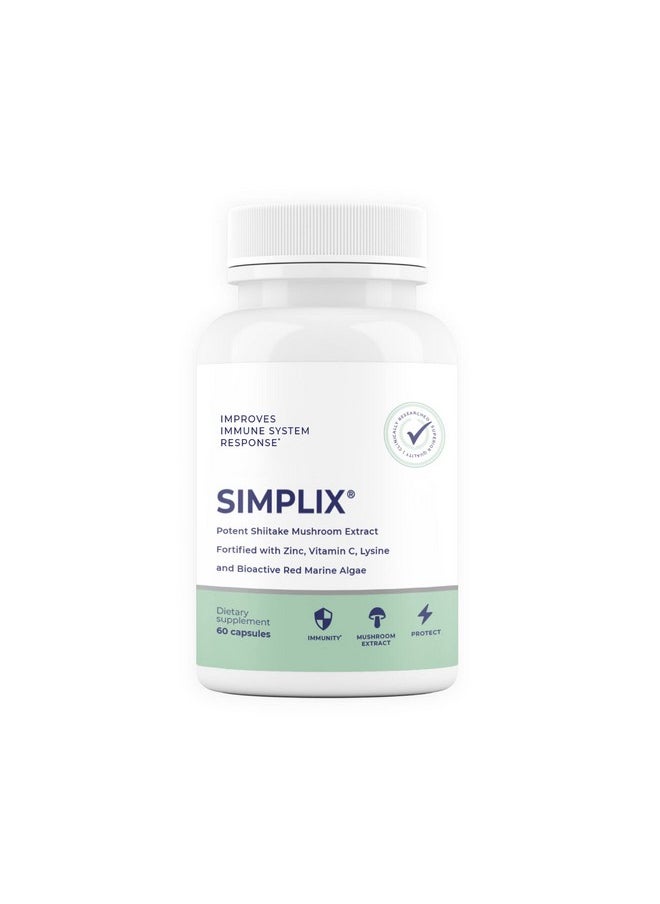 Papillex - Simplix  Natural Supplement To Strengthen The Immune System  Respond To Outbreaks  Source Of Highly Researched Mushroom  Seaweed Polysaccharides 60 Veggie Capsules 1 Pack - Image 1