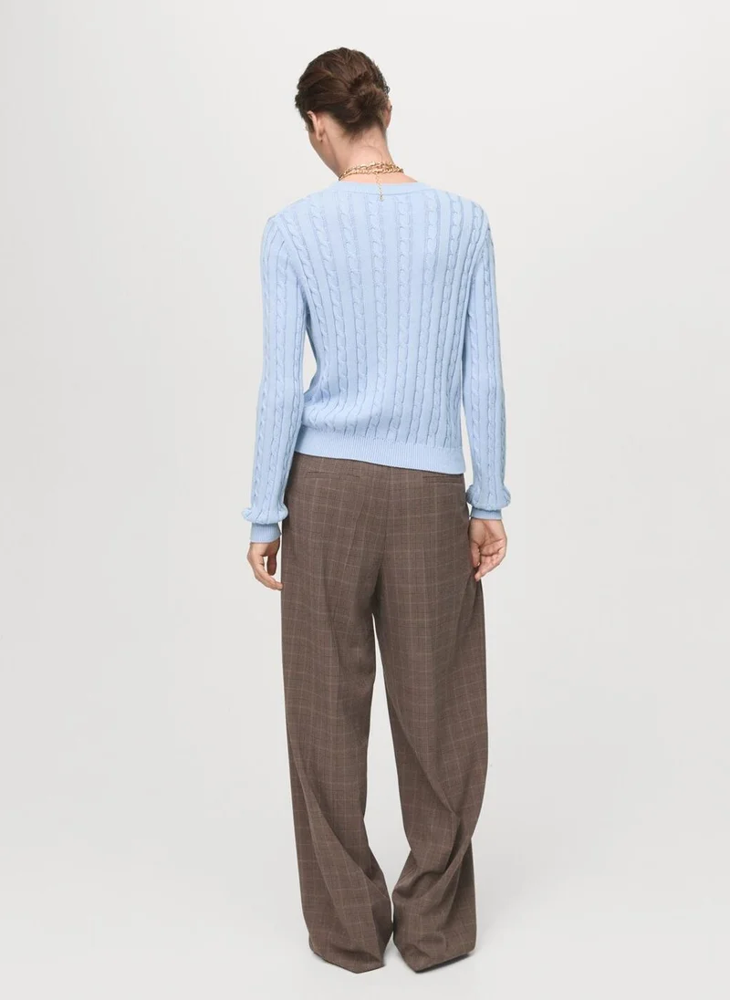 MANGO Braided knitted sweater