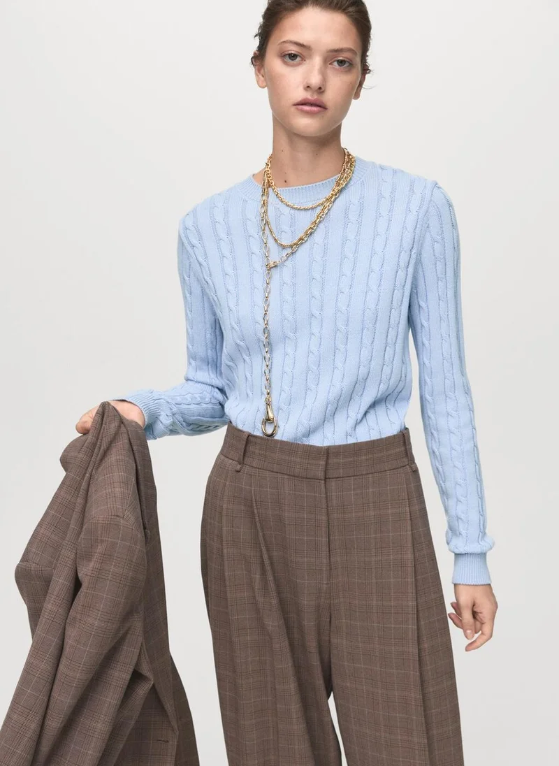 MANGO Braided knitted sweater