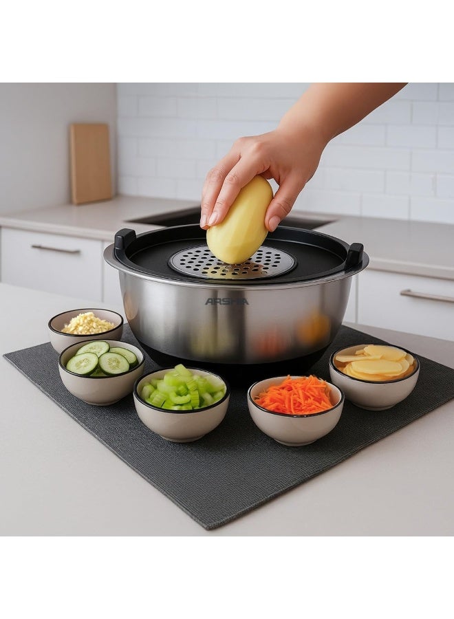 آرشيا طقم بولات للخلط من 12 قطعة مصنوعة من الفولاذ المقوم للصدأ ومزودة بمبشرة  من ارشيا MB278-3638 - Image 5