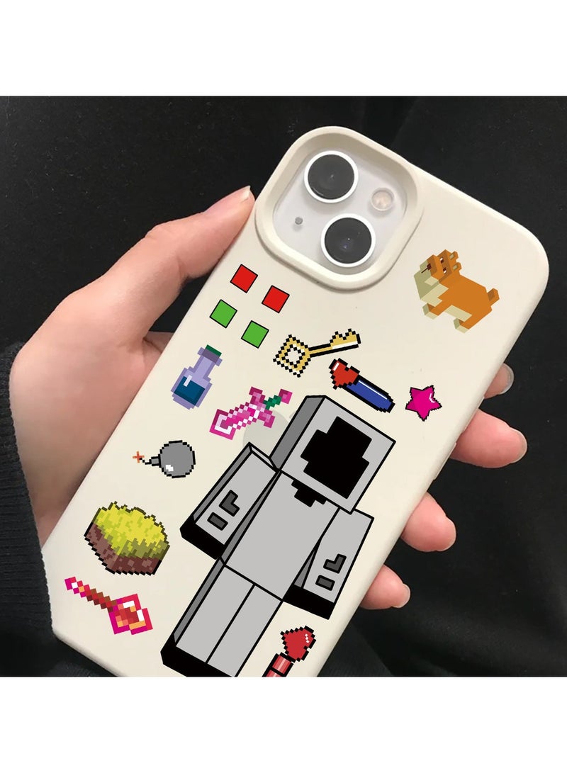 ماين كرافت 8 Sheets/Set MC Cartoon Block World Stickers Waterproof Make a Face Puzzle Stickers DIY Craft for Kids - Image 5