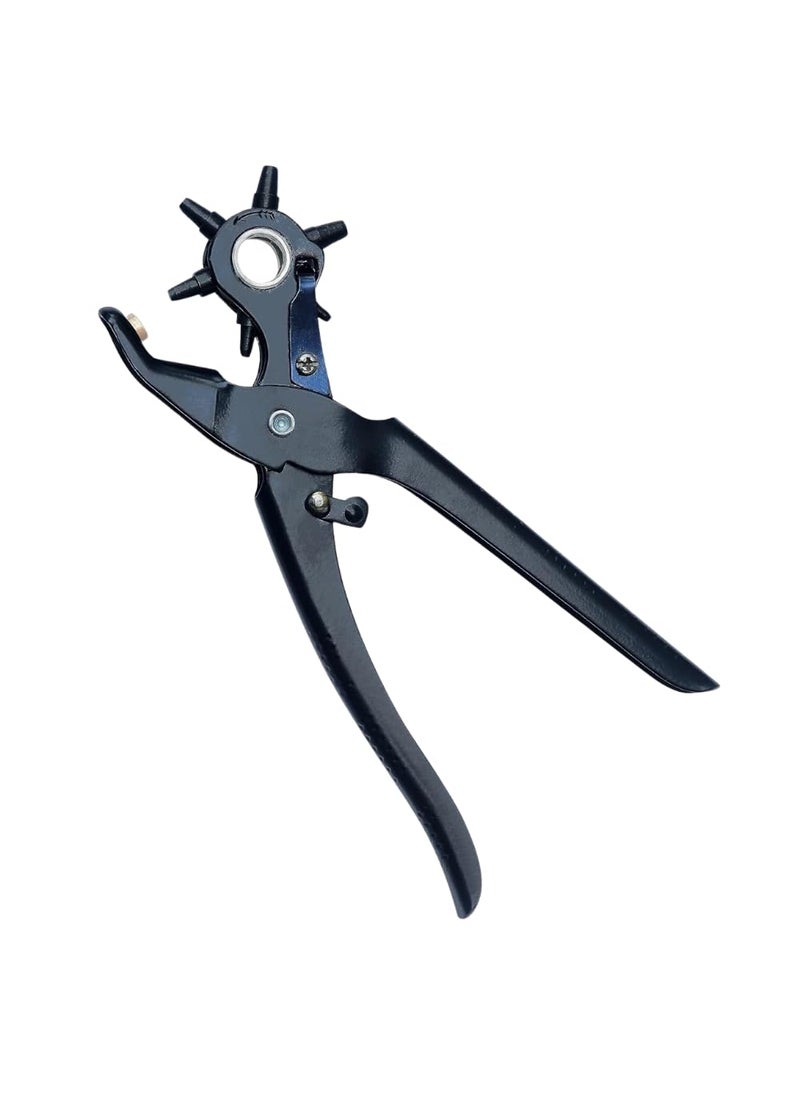 Caneuf Caneuf Revolving Leather Belt Hole Punch Plier MultiTool Manual Punch Maker for Belts Watch Bands Bags Dog Collars Holes Punching Machine  - Image 1