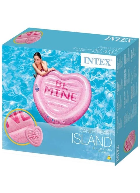 Intex - Inflatable Pink Heart Shaped Mat 145x142 cm - 58789