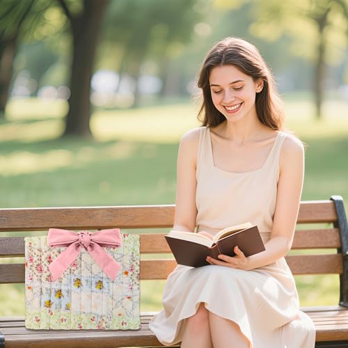 EHZYP Bible Cover Case for Women,Large Bible Tote Bags for Women Organizer Quilted Bible Carrying Case(new) (Splicing Flower) - Image 2