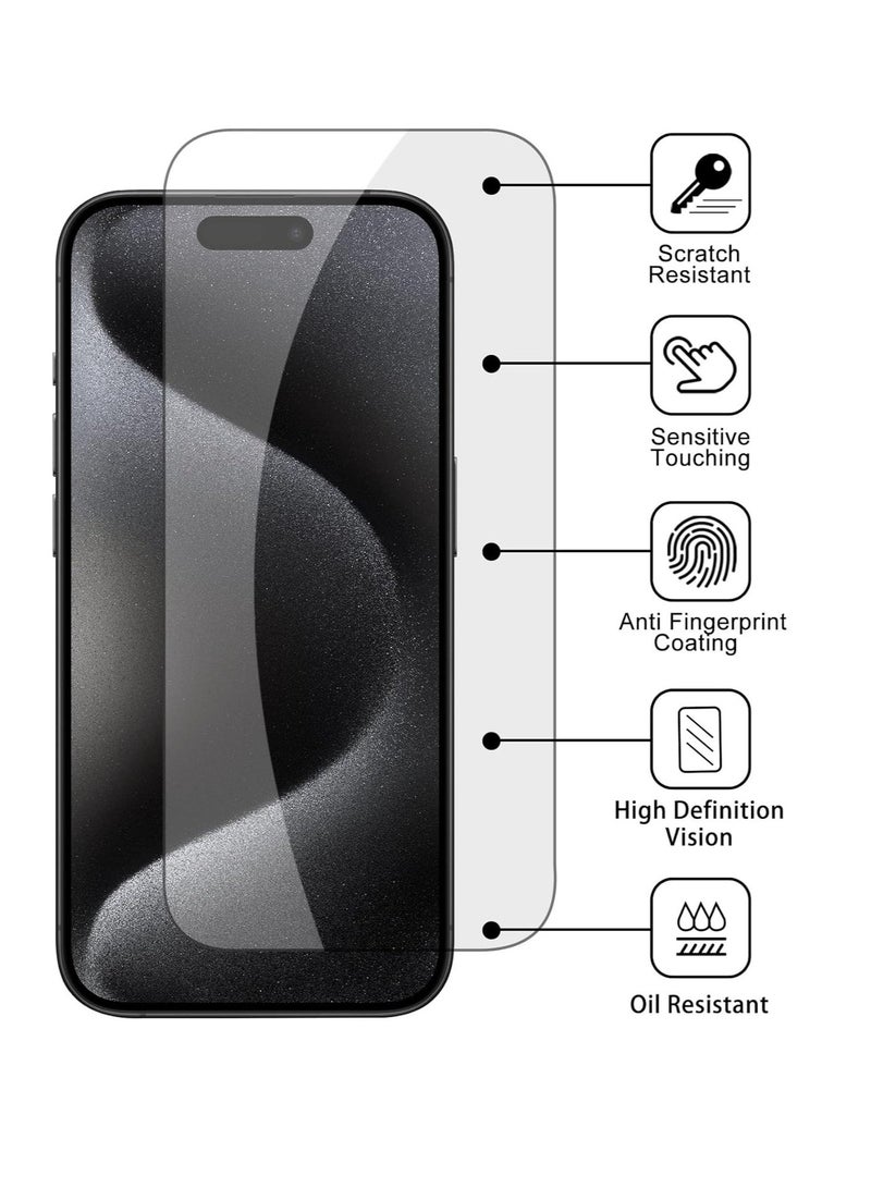 Raxoom ELTRAZONE iPhone 15 Pro Max Case - 5-in-1 Clear Design with 2X Tempered Glass Screen Protectors, 2X Camera Lens Protectors, Shockproof Air-Guard Corners, and MagSafe Compatibility - Image 5