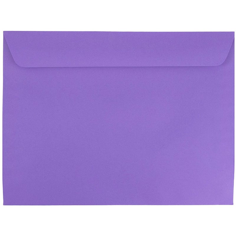 JAM PAPER 9 x 12 Booklet Colored Envelopes Violet Purple Recycled 50Pack